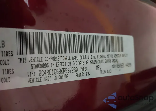 2C4RC1GG8KR507230: 42316239