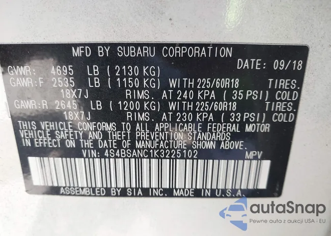 4S4BSANC1K3225102: 42316247