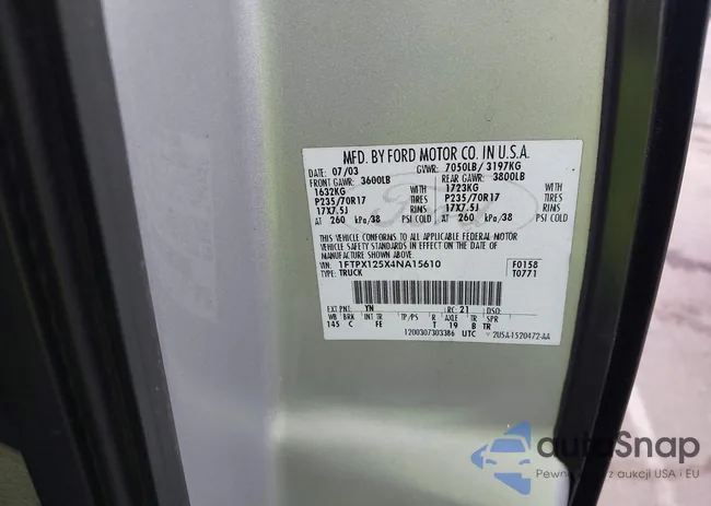 1FTPX125X4NA15610: 42316587