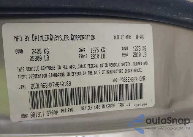 2C3LA63HX7H640189: 42316626