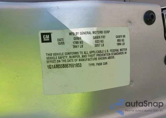 1G1AM55B867691853: 42316740