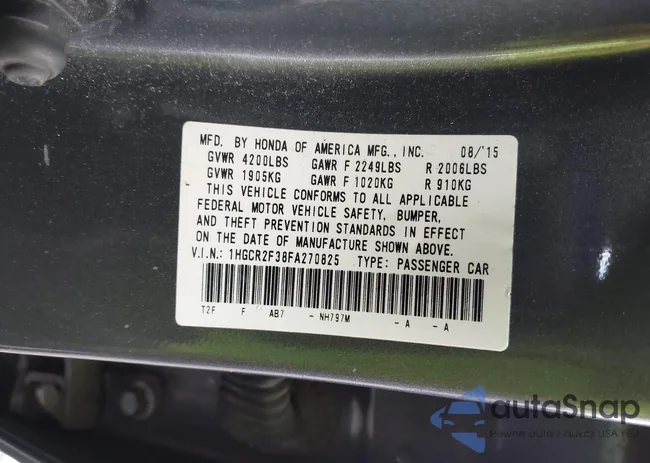 1HGCR2F38FA270825: 42315866