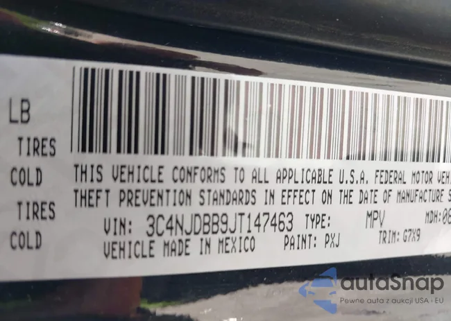 3C4NJDBB9JT147463: 42316179