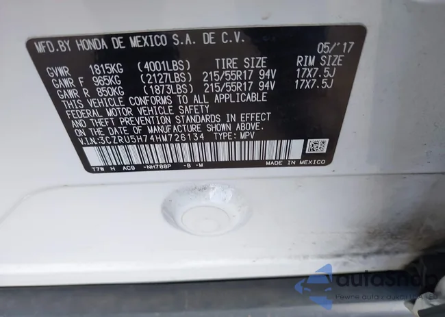 3CZRU5H74HM726134: 42317207