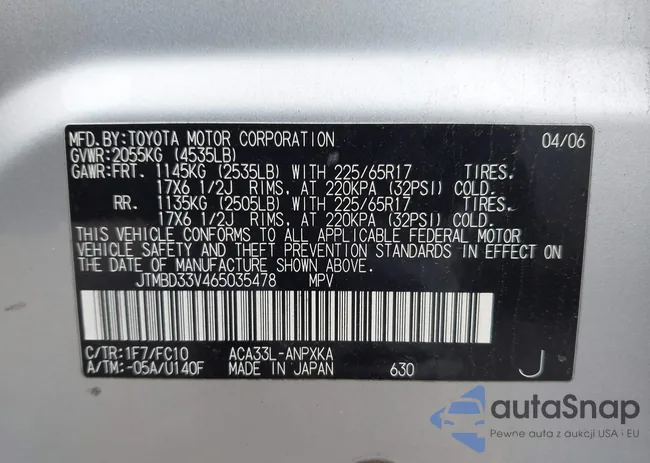 JTMBD33V465035478: 42317496