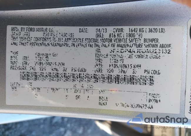 3FADP4AJ6DM223132: 42317500