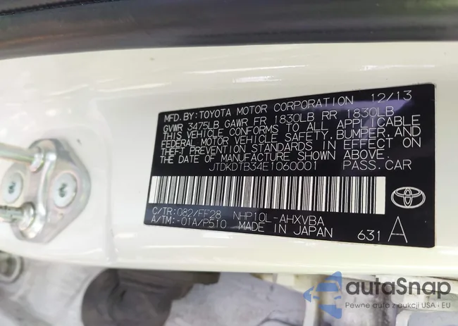 JTDKDTB34E1060001: 42317515