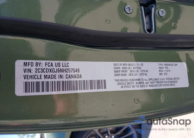 2C3CDXGJ6NH257549: 42317620