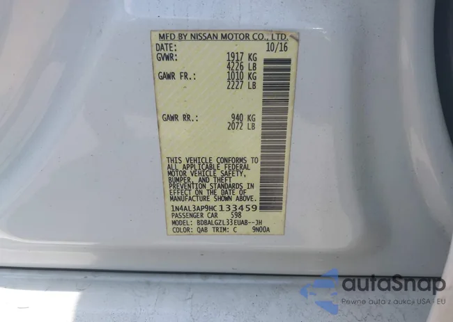 1N4AL3AP9HC133459: 42317737