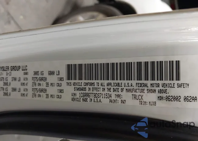 1C6RR6TT8DS711534: 42316874