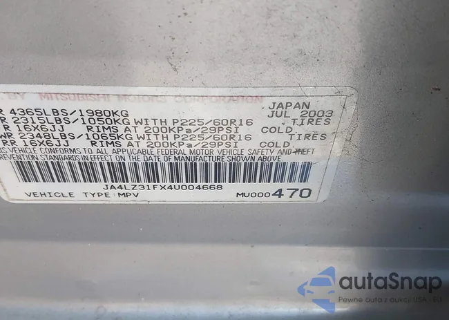 JA4LZ31FX4U004668: 42316907