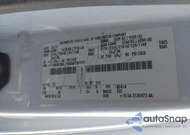 1FDSS3EL7BDA76197: 42317052