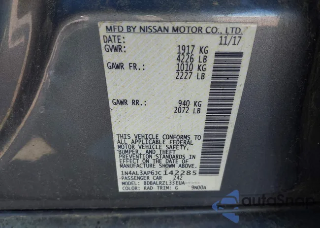 1N4AL3AP6JC142285: 42317096