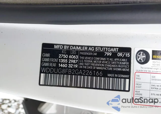 WDDUG8FB2GA226166: 42317125