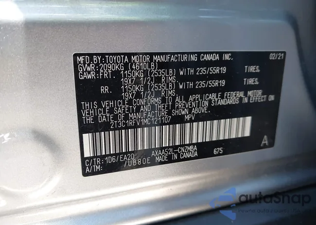 2T3C1RFV1MC121107: 42318253