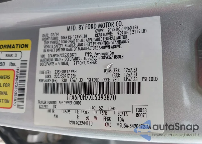 1FA6P0H7XE5393870: 42318308