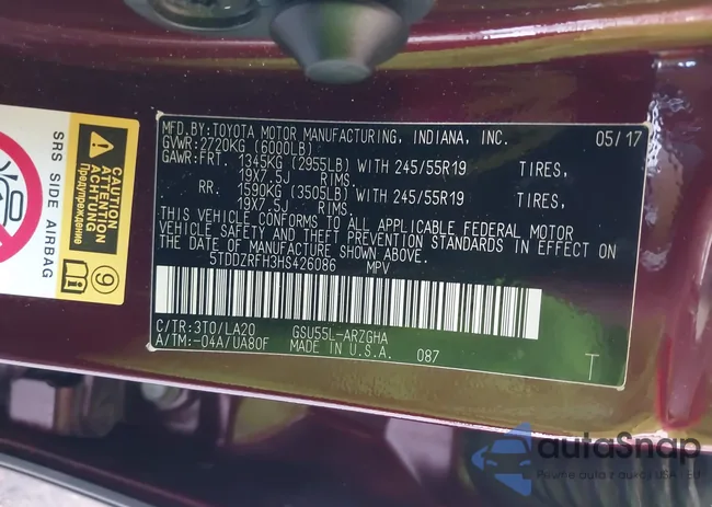 5TDDZRFH3HS426086: 42318384