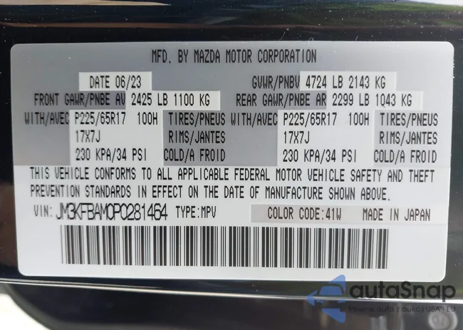 JM3KFBAM0P0281464: 42318393