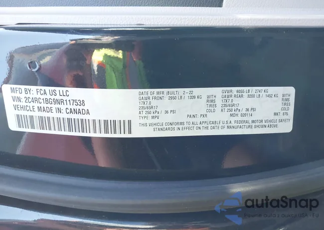 2C4RC1BG9NR117538: 42318518