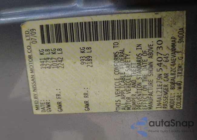 1N4AL21E79N540730: 42318566