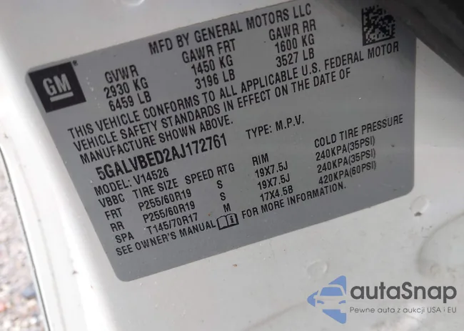 5GALVBED2AJ172761: 42318572