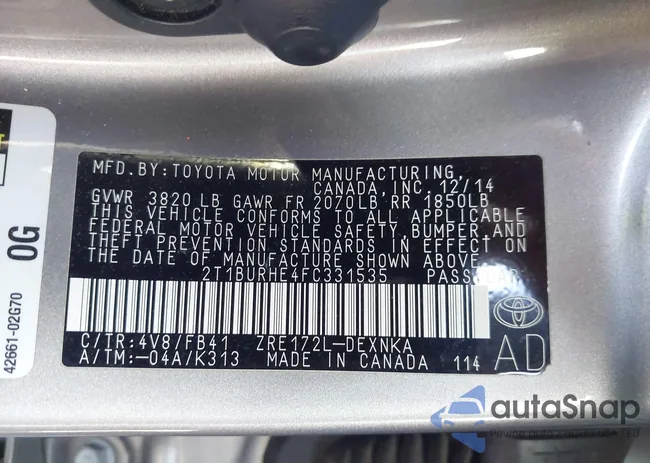 2T1BURHE4FC331535: 42318683