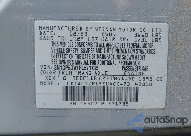 3N1CP5DV1PL571735: 42318760