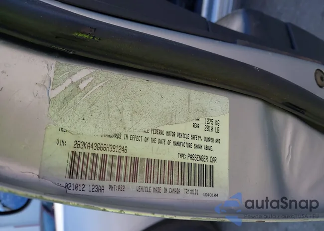 2B3CA3CV8AH247641: 42317780