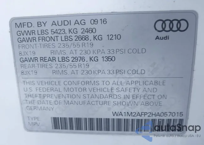 WA1M2AFP2HA057015: 42317855