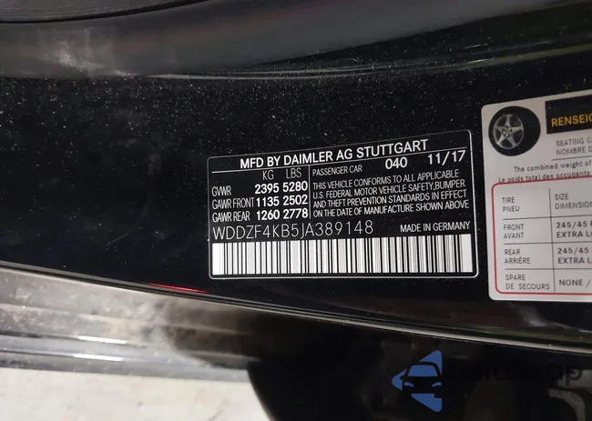 WDDZF4KB5JA389148: 42317986