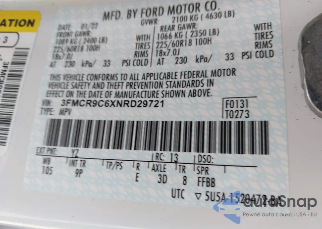 3FMCR9C6XNRD29721: 42318060