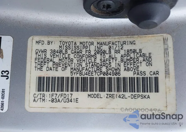 5YFBU4EE7CP004906: 42319192