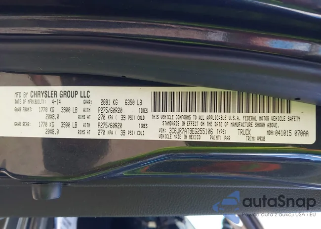 3C6JR7AT9EG255106: 42319230