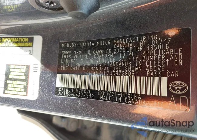 2T1BURHE2JC972806: 42319408