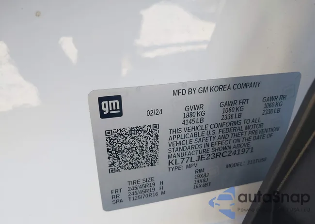 KL77LJE23RC241971: 42319455