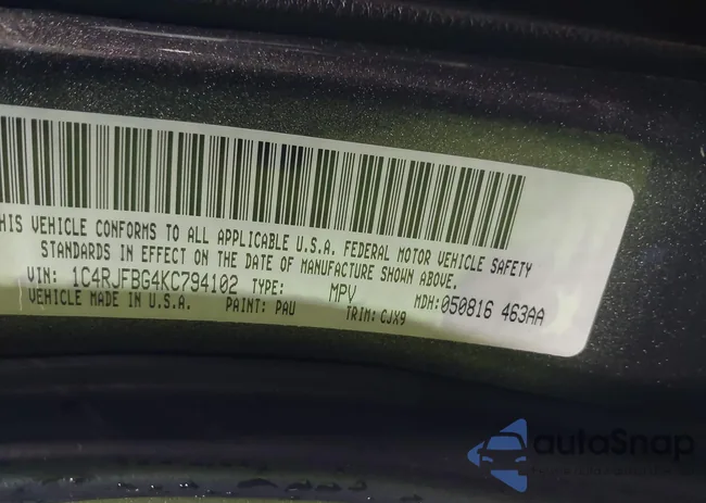 1C4RJFBG4KC794102: 42319513