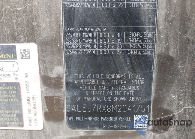 SALEJ7RX8M2041751: 42319668