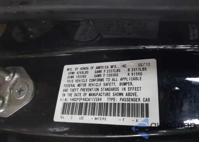 1HGCP2F46CA172564: 42319770