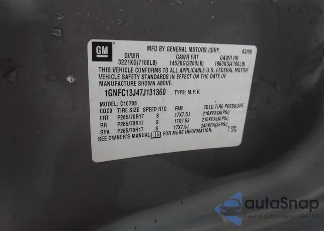 1GNFC13J47J131360: 42318860