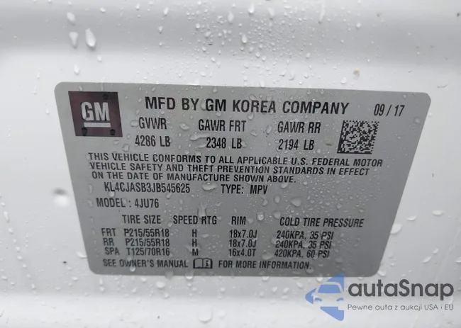 KL4CJASB3JB545625: 42318954