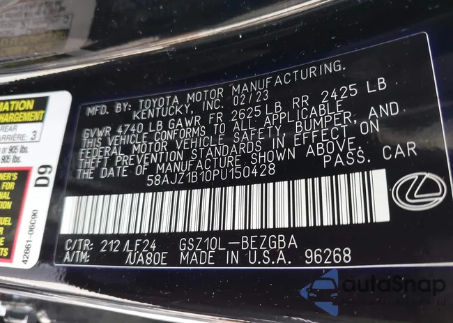 58AJZ1B10PU150428: 42318974