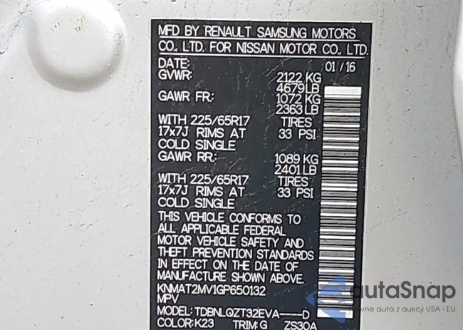 KNMAT2MV1GP650132: 42319031