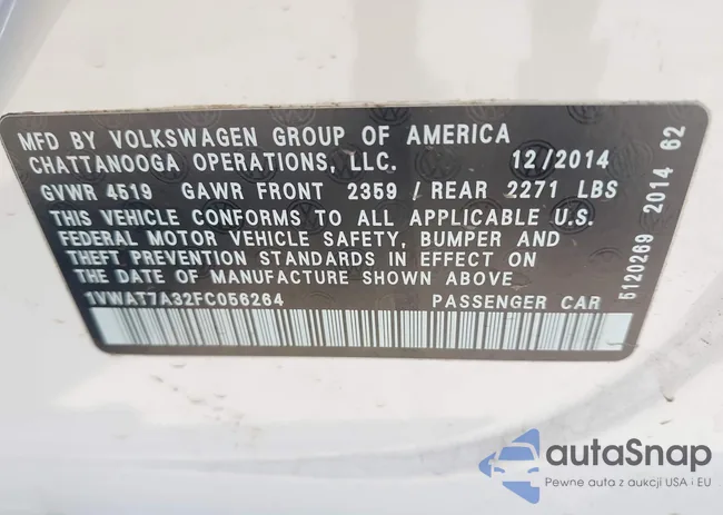 1VWAT7A32FC056264: 42320310