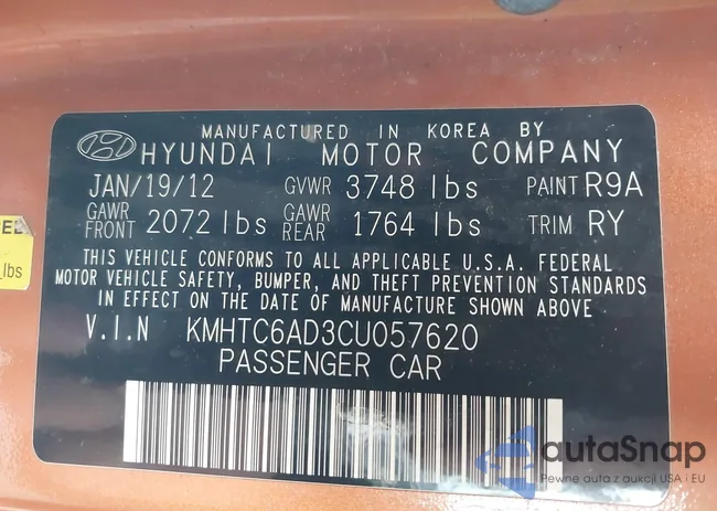 KMHTC6AD3CU057620: 42320549