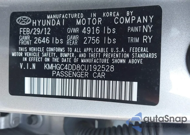 KMHGC4DD8CU192528: 42320562