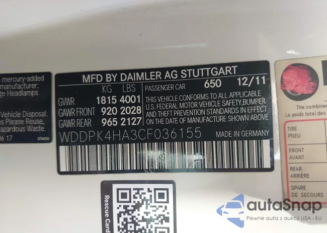 WDDPK4HA3CF036155: 42319806