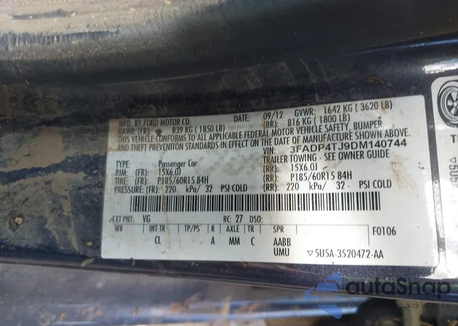 3FADP4TJ9DM140744: 42319921