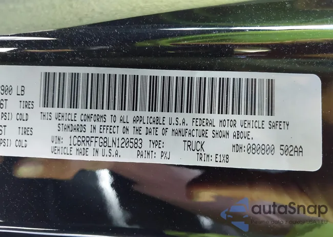 1C6RRFFG8LN120583: 42320101