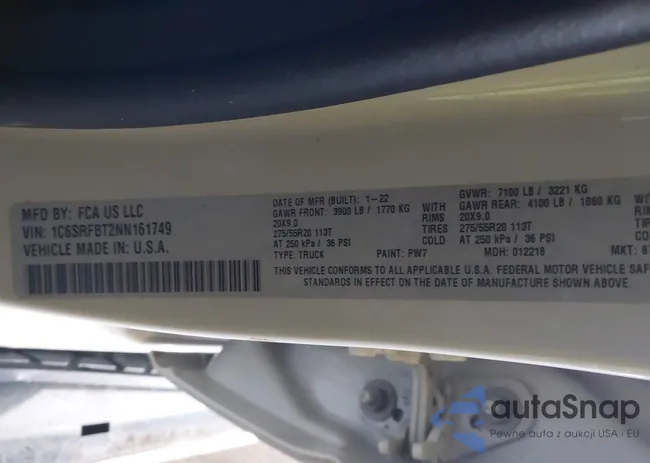 1C6SRFBT2NN161749: 42321228