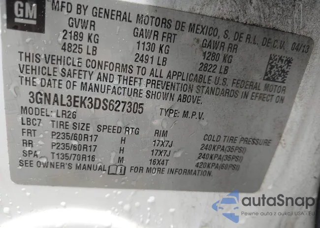 3GNAL3EK3DS627305: 42321429